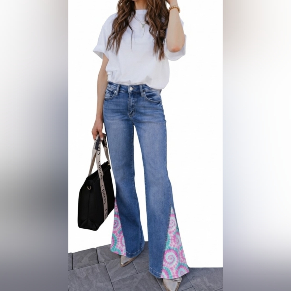 Gap 1969 Women's Jeans Size 26/2A Medium Bootcut Groovy Psychedelic 70s style